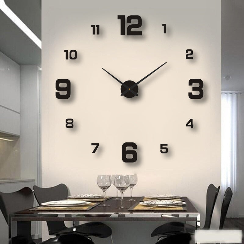 DIY modern silver alloyed wall clock with sleek design, a stylish addition to any room decor.