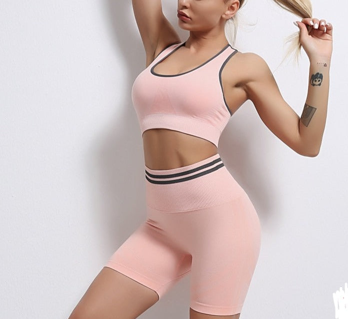 2 Piece Gym Set - Breathable, Comfortable, and Durable Fitness Apparel in Multiple Colors