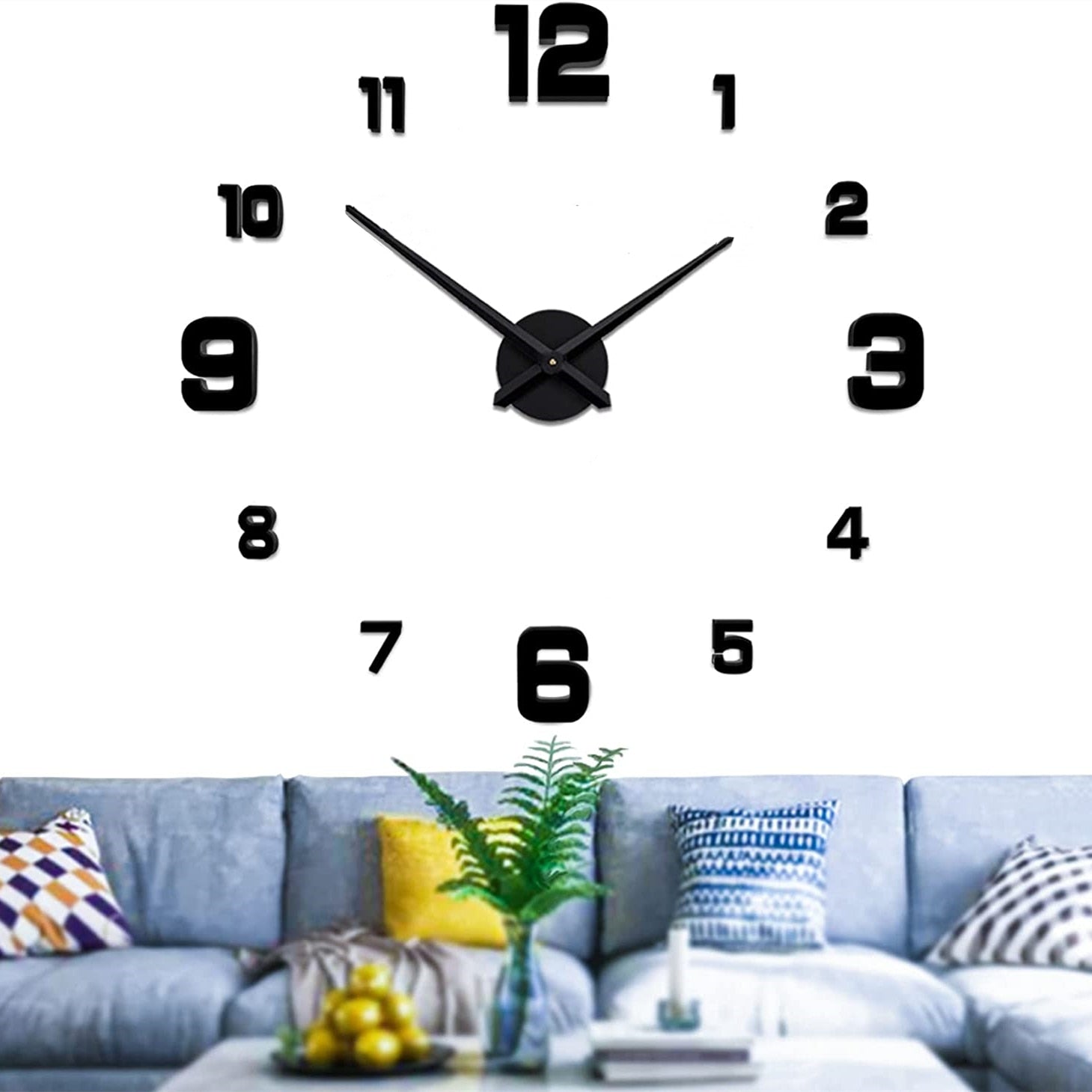 DIY modern silver alloyed wall clock with sleek design, a stylish addition to any room decor.