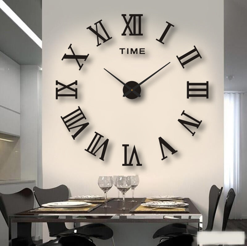 DIY modern silver alloyed wall clock with sleek design, a stylish addition to any room decor.