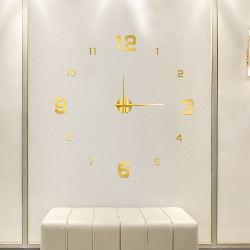 DIY modern silver alloyed wall clock with sleek design, a stylish addition to any room decor.