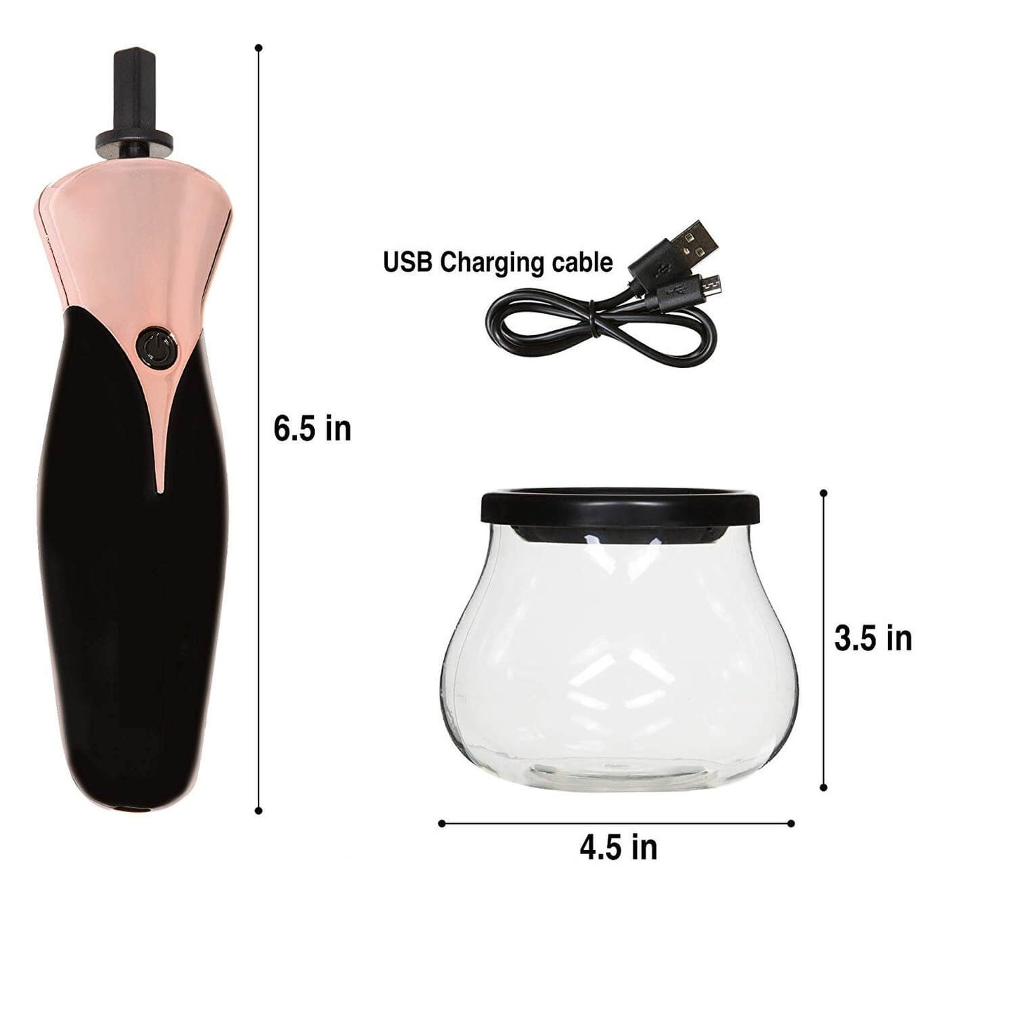 Makeup Brush Cleaner - Easy to use, time-saving, energy-efficient, suitable for all brush sizes, sleek design with matte packaging.