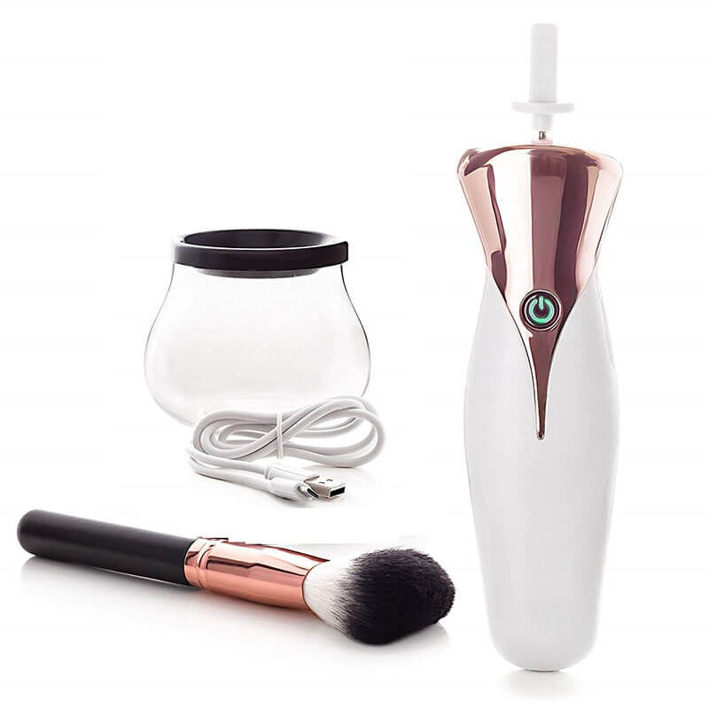 Makeup Brush Cleaner - Easy to use, time-saving, energy-efficient, suitable for all brush sizes, sleek design with matte packaging.