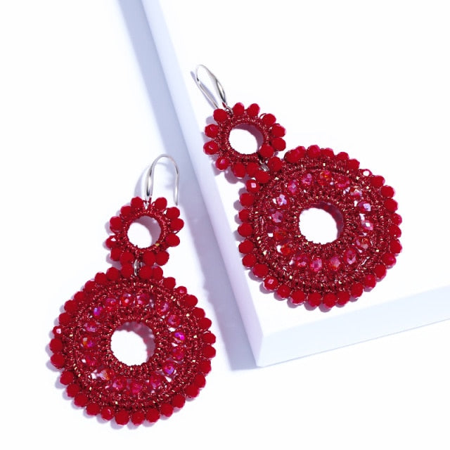 Bohemian-Style Drop Earrings - a fashionable accessory for your summer outfits. Perfect for gifting on birthdays, anniversaries, and special occasions.