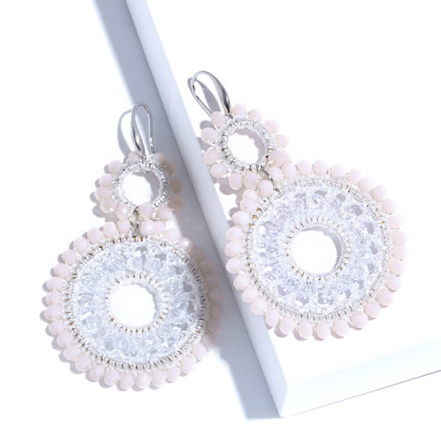 Bohemian-Style Drop Earrings - a fashionable accessory for your summer outfits. Perfect for gifting on birthdays, anniversaries, and special occasions.