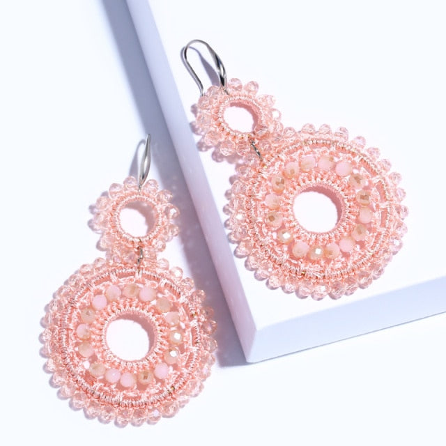 Bohemian-Style Drop Earrings - a fashionable accessory for your summer outfits. Perfect for gifting on birthdays, anniversaries, and special occasions.