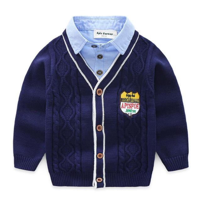 The Children's Place Sweater - Stay warm and stylish with this cotton and nylon blend long sleeve sweater. Perfect for any occasion, it's a must-have for your little boy's wardrobe.