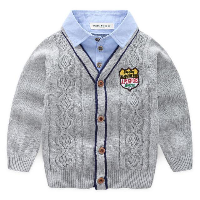 The Children's Place Sweater - Stay warm and stylish with this cotton and nylon blend long sleeve sweater. Perfect for any occasion, it's a must-have for your little boy's wardrobe.