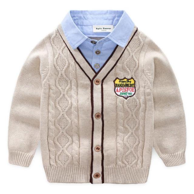 The Children's Place Sweater - Stay warm and stylish with this cotton and nylon blend long sleeve sweater. Perfect for any occasion, it's a must-have for your little boy's wardrobe.