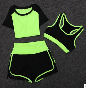 High Waist Sports Short Set: Stylish and comfortable spandex shorts and crop tank set for workouts and casual wear.