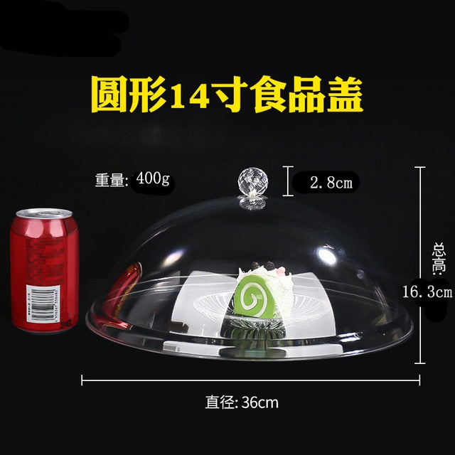 PC Acrylic Transparent Food Cover for food protection and contamination prevention.