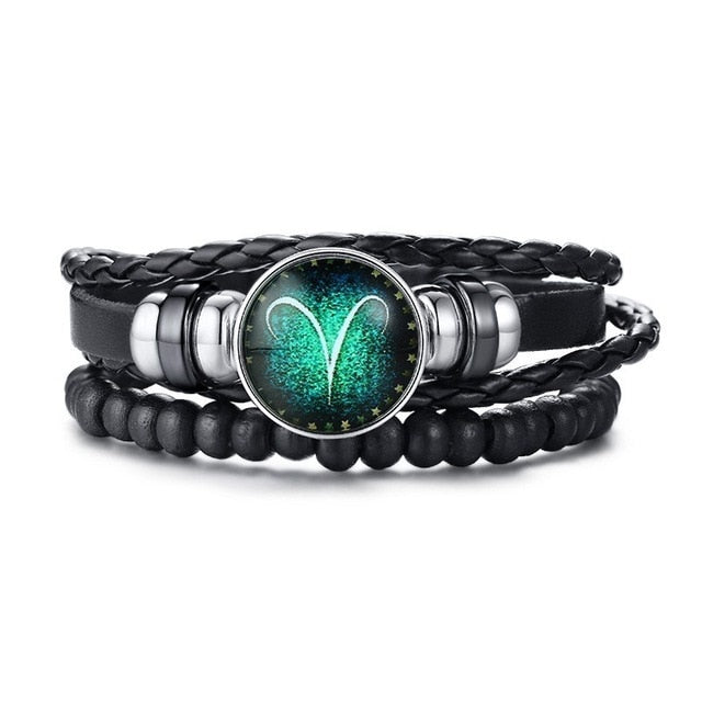 Multi-layer leather rope bracelet - a stylish and durable accessory for men. Ideal gift for dad, brother, or boyfriend.