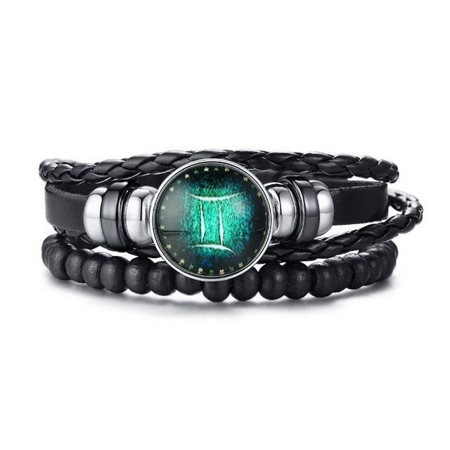 Multi-layer leather rope bracelet - a stylish and durable accessory for men. Ideal gift for dad, brother, or boyfriend.