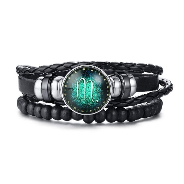 Multi-layer leather rope bracelet - a stylish and durable accessory for men. Ideal gift for dad, brother, or boyfriend.