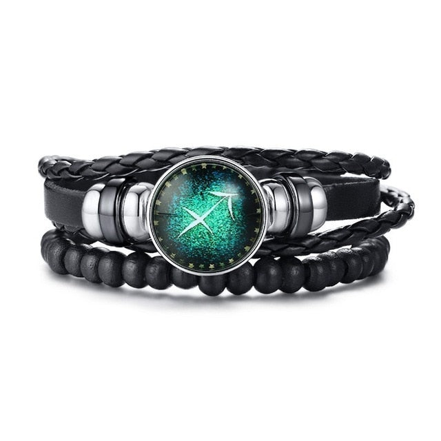 Multi-layer leather rope bracelet - a stylish and durable accessory for men. Ideal gift for dad, brother, or boyfriend.