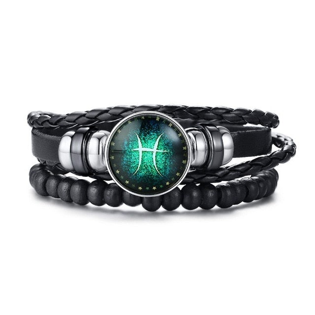 Multi-layer leather rope bracelet - a stylish and durable accessory for men. Ideal gift for dad, brother, or boyfriend.