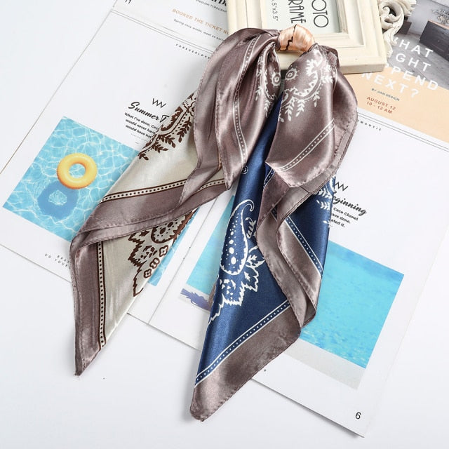 Satin Scarf Handkerchief - a versatile accessory for headband, neck, and bag decoration. Available in various designs and colors to match your style.