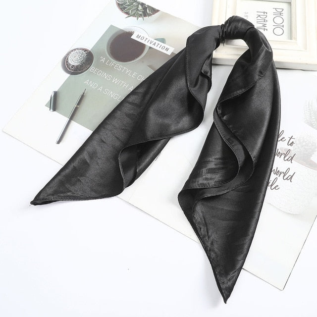 Satin Scarf Handkerchief - a versatile accessory for headband, neck, and bag decoration. Available in various designs and colors to match your style.