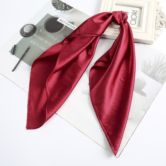 Satin Scarf Handkerchief - a versatile accessory for headband, neck, and bag decoration. Available in various designs and colors to match your style.