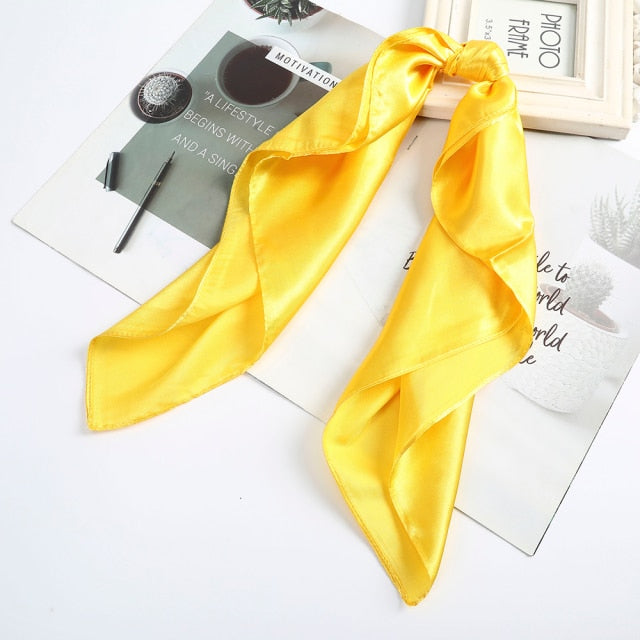 Satin Scarf Handkerchief - a versatile accessory for headband, neck, and bag decoration. Available in various designs and colors to match your style.