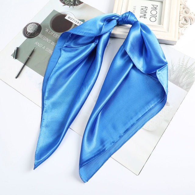 Satin Scarf Handkerchief - a versatile accessory for headband, neck, and bag decoration. Available in various designs and colors to match your style.