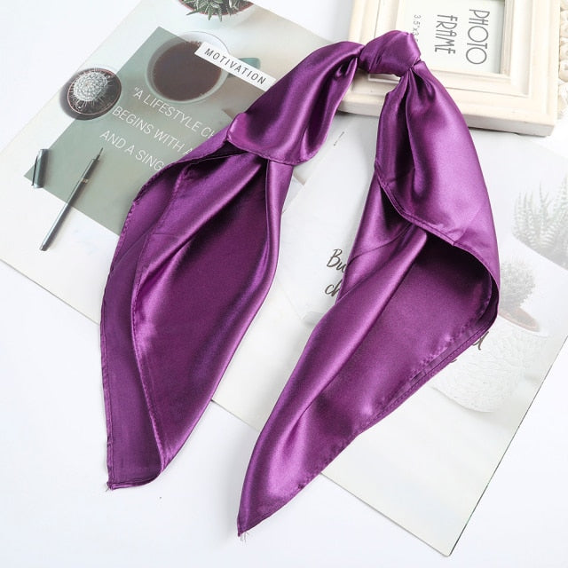 Satin Scarf Handkerchief - a versatile accessory for headband, neck, and bag decoration. Available in various designs and colors to match your style.