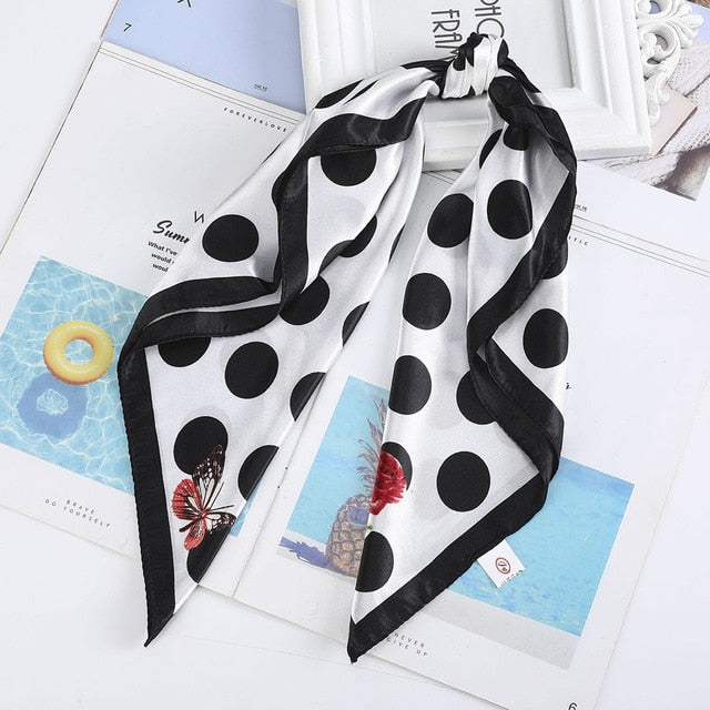 Satin Scarf Handkerchief - a versatile accessory for headband, neck, and bag decoration. Available in various designs and colors to match your style.