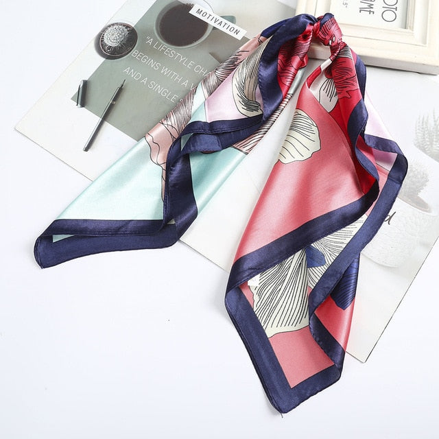 Satin Scarf Handkerchief - a versatile accessory for headband, neck, and bag decoration. Available in various designs and colors to match your style.