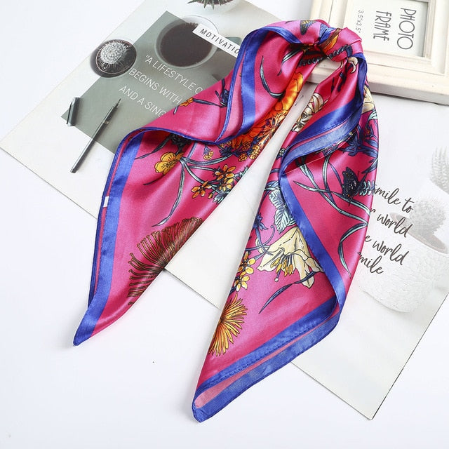 Satin Scarf Handkerchief - a versatile accessory for headband, neck, and bag decoration. Available in various designs and colors to match your style.