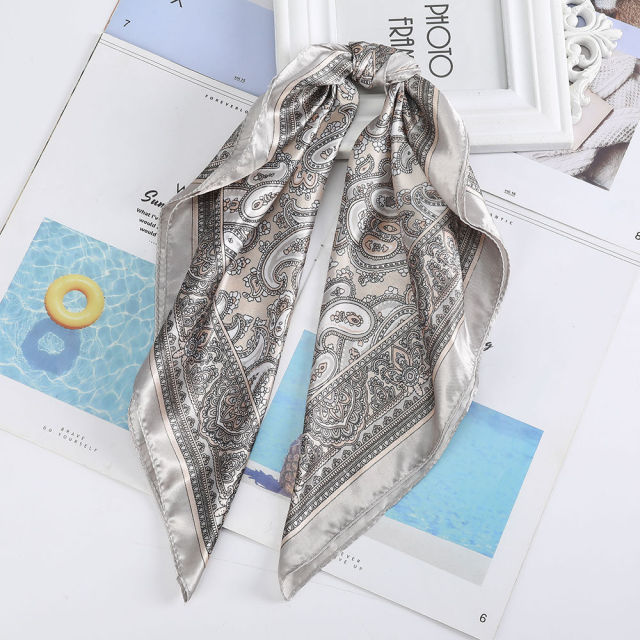 Satin Scarf Handkerchief - a versatile accessory for headband, neck, and bag decoration. Available in various designs and colors to match your style.