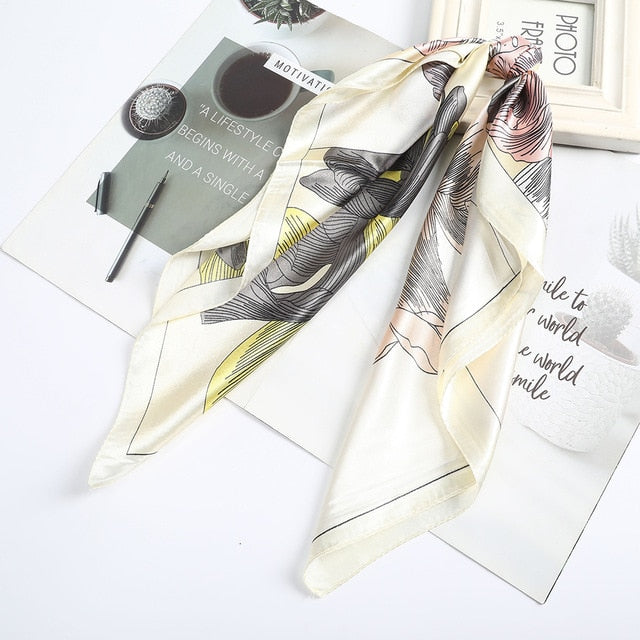 Satin Scarf Handkerchief - a versatile accessory for headband, neck, and bag decoration. Available in various designs and colors to match your style.