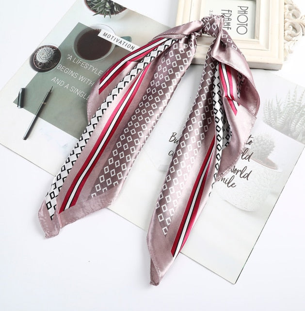 Satin Scarf Handkerchief - a versatile accessory for headband, neck, and bag decoration. Available in various designs and colors to match your style.