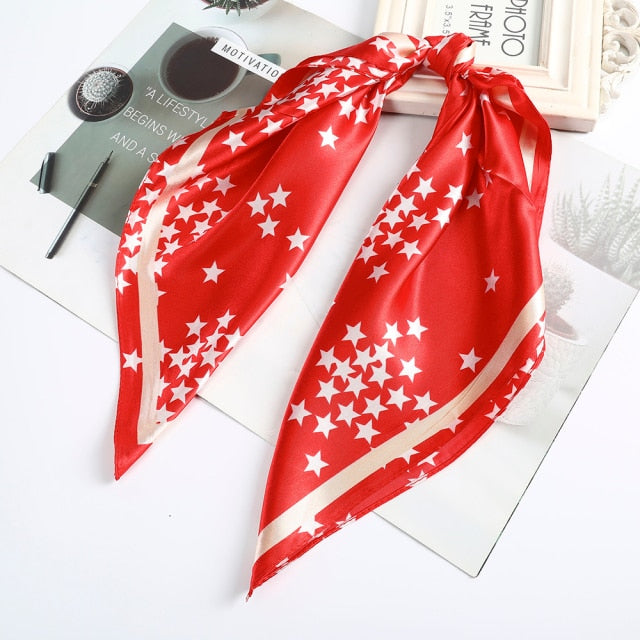 Satin Scarf Handkerchief - a versatile accessory for headband, neck, and bag decoration. Available in various designs and colors to match your style.