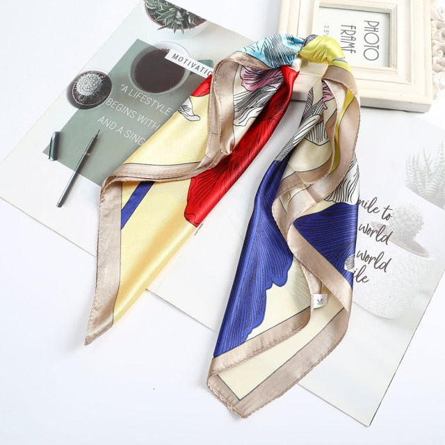 Satin Scarf Handkerchief - a versatile accessory for headband, neck, and bag decoration. Available in various designs and colors to match your style.