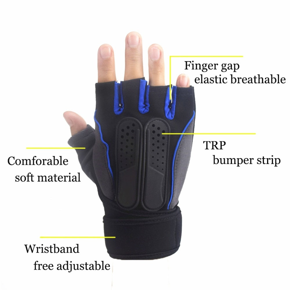 Weight Lifting Gym Gloves - Premium hand protection against calluses, rips, tears, sweat, and blisters. Suitable for weightlifting, cross-training, cardio, cycling, pull-ups, rope climbing, and more. Soft terry padding and breathable elastic fingertip gap for superior comfort and cooling during workouts