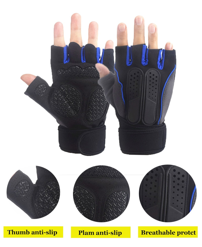 Weight Lifting Gym Gloves - Premium hand protection against calluses, rips, tears, sweat, and blisters. Suitable for weightlifting, cross-training, cardio, cycling, pull-ups, rope climbing, and more. Soft terry padding and breathable elastic fingertip gap for superior comfort and cooling during workouts