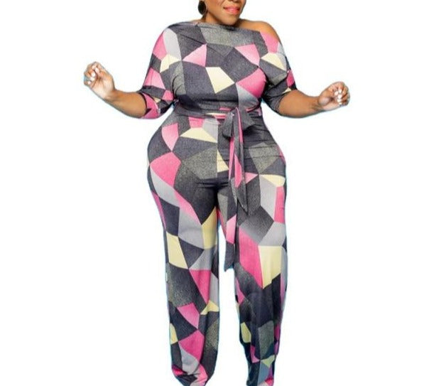 Stylish and Comfortable Casual One-Piece Jumpsuit for Women in Orange and Pink - Perfect for Any Occasion