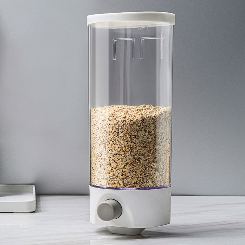 Automatic food dispenser with transparent body, 1.5L capacity, and easy installation