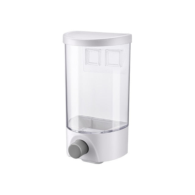 Automatic food dispenser with transparent body, 1.5L capacity, and easy installation