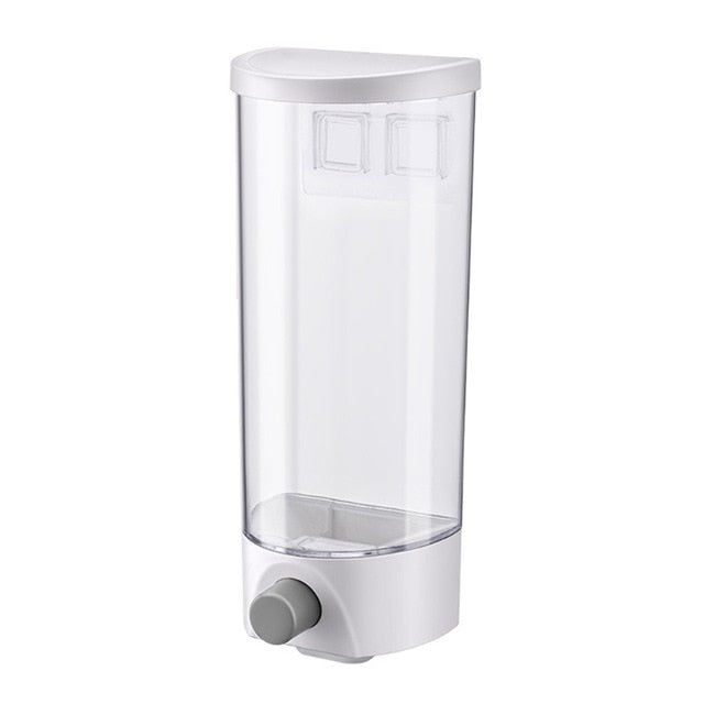 Automatic food dispenser with transparent body, 1.5L capacity, and easy installation