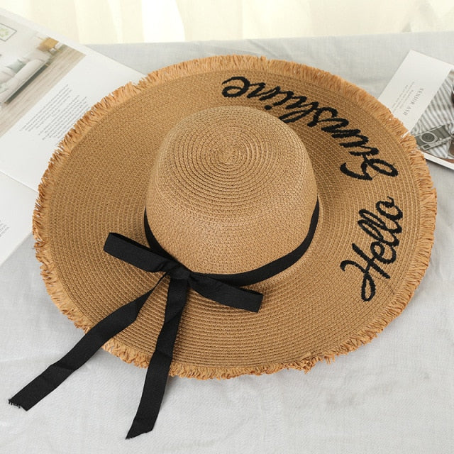 Handmade Weave Hat, sun protection for beach trips, crafted from straw, fits adults of all ages.