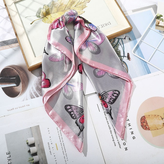 Satin Scarf Handkerchief - a versatile accessory for headband, neck, and bag decoration. Available in various designs and colors to match your style.