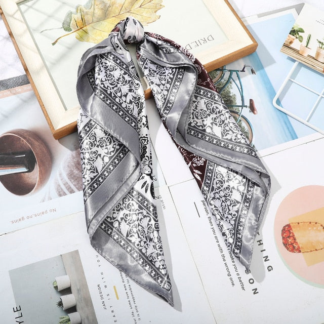 Satin Scarf Handkerchief - a versatile accessory for headband, neck, and bag decoration. Available in various designs and colors to match your style.