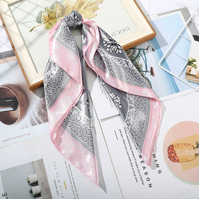 Satin Scarf Handkerchief - a versatile accessory for headband, neck, and bag decoration. Available in various designs and colors to match your style.