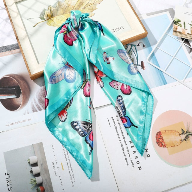 Satin Scarf Handkerchief - a versatile accessory for headband, neck, and bag decoration. Available in various designs and colors to match your style.