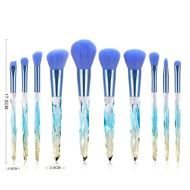 Makeup Brush Set - Versatile brushes for various makeup applications, high-quality synthetic hair, soft and dense bristles, sets of 6 or 10 brushes to choose from.