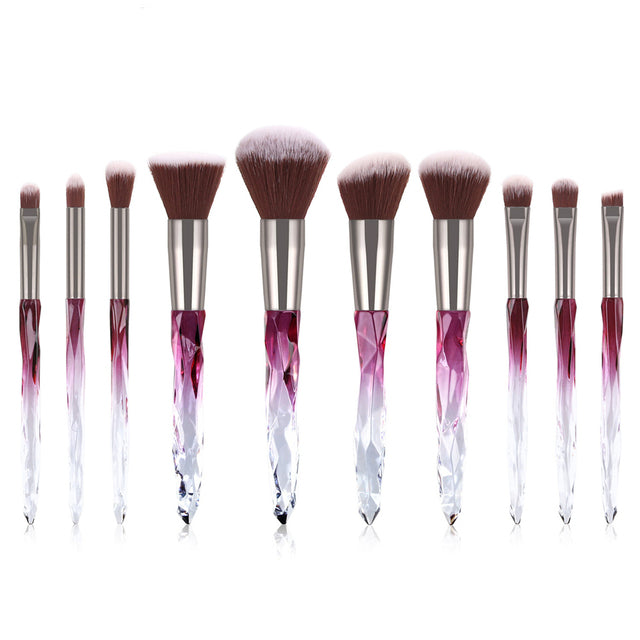 Makeup Brush Set - Versatile brushes for various makeup applications, high-quality synthetic hair, soft and dense bristles, sets of 6 or 10 brushes to choose from.