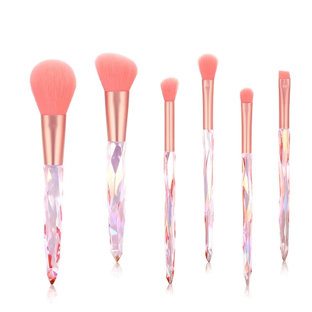 Makeup Brush Set - Versatile brushes for various makeup applications, high-quality synthetic hair, soft and dense bristles, sets of 6 or 10 brushes to choose from.