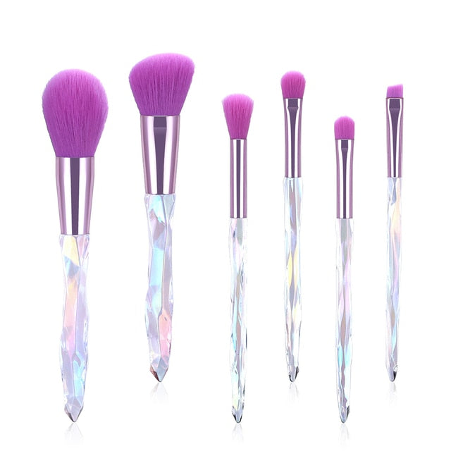 Makeup Brush Set - Versatile brushes for various makeup applications, high-quality synthetic hair, soft and dense bristles, sets of 6 or 10 brushes to choose from.