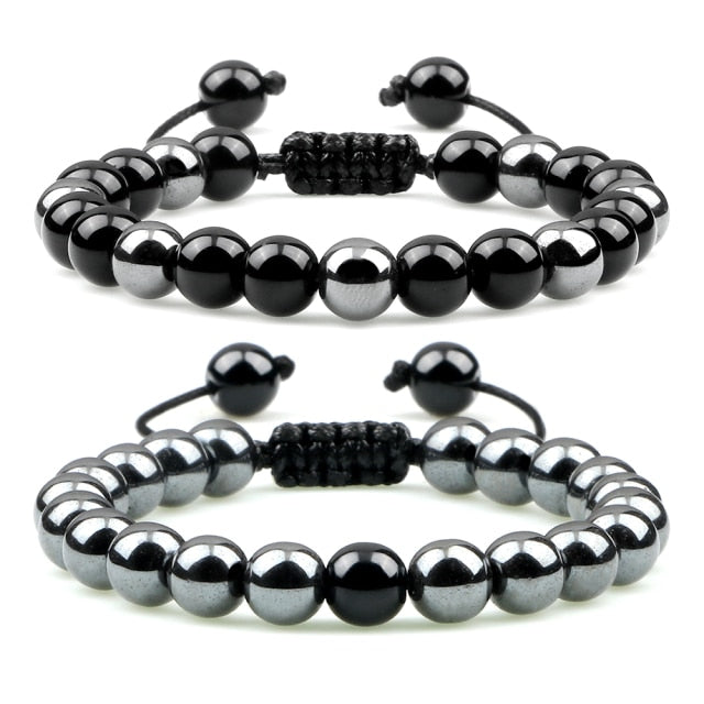 Hematite Tiger Eye Beads Bracelets - Comfort and health combined - Tiger's eye symbolizes strength - Hematite beads for blood-related conditions - Healing properties for leg cramps, anxiety, and insomnia.